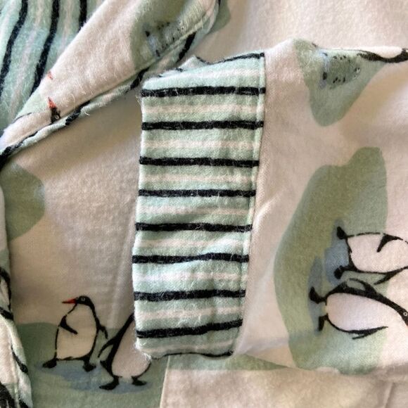 Munki Munki White Mint Penguin PJ Top L - Picture 4 of 6